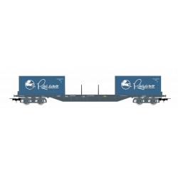 RENFE, 4-axle container wagon, dark grey livery, loaded with- Electrotren E6547