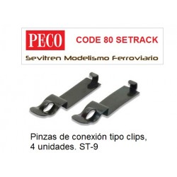 ST-9 Power Connecting Clips (Peco Code 80 Setrack)