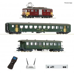 H0 (AC), Starter Set, digital z21, Electric baggage railcar De 4/4 with passenger train, SBB  - Roco 51339