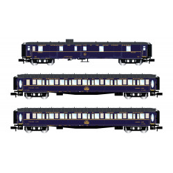 CIWL, set de 3 coches «Train Bleu», compuesto de 1 furgón y 2 coches camas Lx, ép. III Arnold HN4401