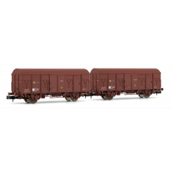 RENFE, Set 2 vagones cerrados Ore, decoración marrón, época IV- Arnold HN6523