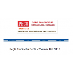 Regla Tracksetta Recta - 254 mm. Ref NT10