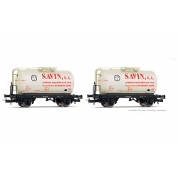 RENFE, 2-unit pack 2-axle tank wagon "SAVIN S.A.", period IV - Electrotren HE6030