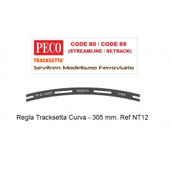 Regla Tracksetta Curva - 305 mm. Ref NT-12