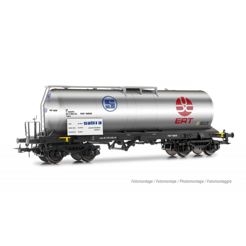 RENFE, 4-axle tank wagon "SALTRA / Explosivos de Rio Tinto", chrome livery, period IV - Electrotren HE6027