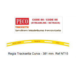 Regla Tracksetta Curva - 381 mm. Ref NT-15