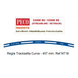 Regla Tracksetta Curva - 457 mm. Ref NT-18