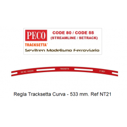 Regla Tracksetta Curva - 533 mm. Ref NT-21