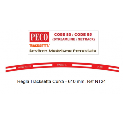 Regla Tracksetta Curva - 610 mm. Ref NT-24