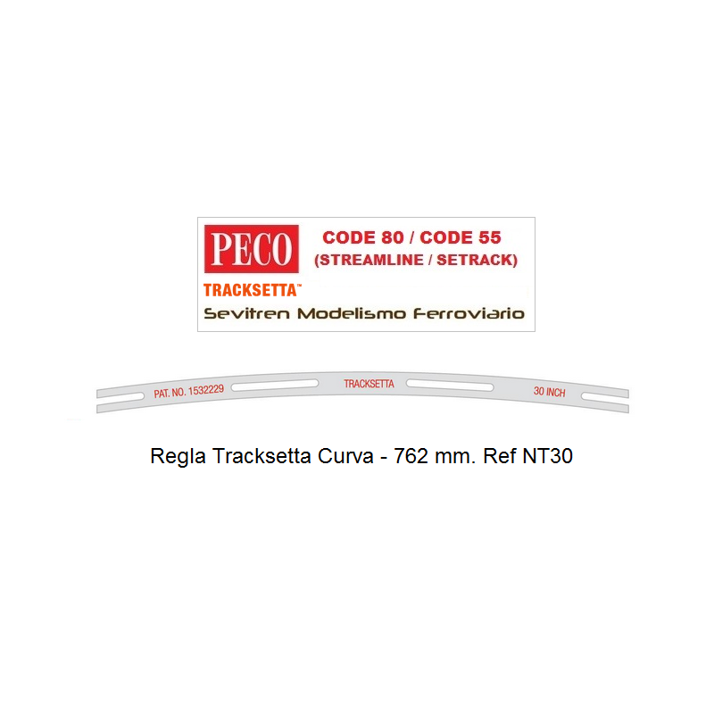 Regla Tracksetta Curva - 762 mm. Ref NT-30