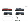 H0. Set de iniciación digital z21 start: Locomotora diésel serie132 con tren de vagones cisterna, DR- Roco 5110002