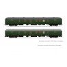 RENFE, 2-unit set DGDC-3000 postal van, olive green livery, period IV. Electrotren HE4013