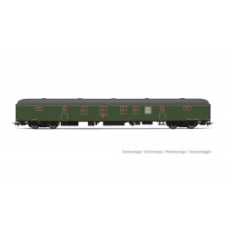 RENFE, furgón postal DGDC-3000, decoración verde con franjas amarillas, ép. III- Electrotren HE4022