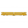 SEMAT, 3-axle car transporter with protective lateral grills, yellow, period IV - Electrotren HE6041