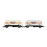 RENFE, 2-unit set of 2-axle gas tank wagons Zgkk with sun roof, "REPSOL Butano", ep. IV. Electrotren HE6066