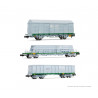 ADIF, «Tren de contraste de básculas», 1 vagón cerrado ORE, 1 vagón abierto Ealos, 1 vagón tolva Faoos, ép. V-VI Arnold HN6553