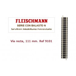 Straight Railtrack 111mm. Ref 9101 (Fleischmann N)