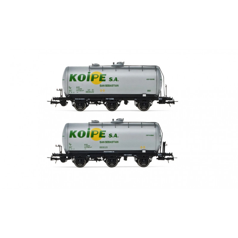 RENFE, 2-unit set 3-axle tank wagon, Koype livery, period IV - Electrotren HE6022