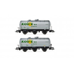RENFE, Set 2 vagones cisternas de 3 ejes, decoración "KOYPE", ep IV - Electrotren HE6022