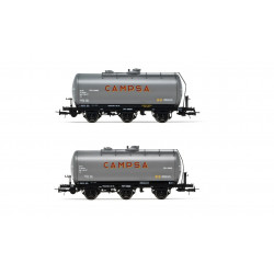 RENFE, 2-unit set 3-axle tank wagon, Campsa livery, period III, 70th anniversary - Electrotren HE6023