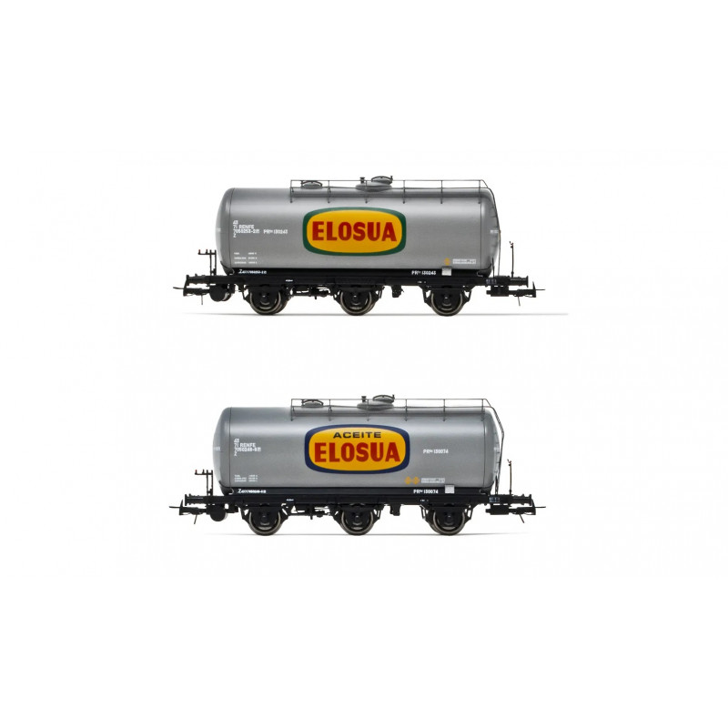 RENFE, 2-unit set 3-axle tank wagon, Elosua livery, period IV - Electrotren HE6024