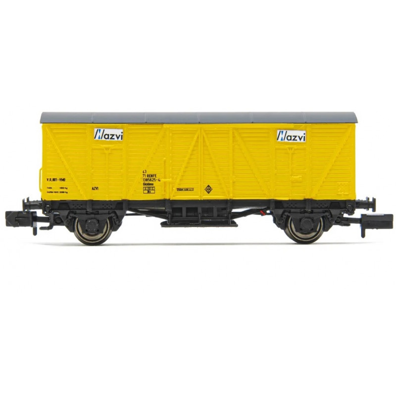 AZVI, 2-axle closed wagon J3, yellow livery, period VI Arnold HN6517-2