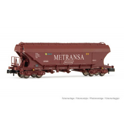 RENFE, vagón tolva de 4 ejes TT5 con paredes planas, decoración rojo oxido, «Metransa», ép. IV- Arnold HN6623