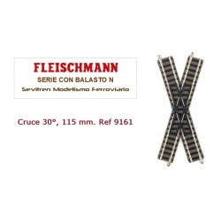 Cruce 30°, 115 mm. Ref 9161 (Fleischmann N Balasto)