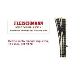Left hand standard point for manual operation, length 111 mm. Ref 9170 (Fleischmann N)