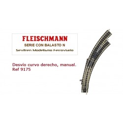 Right hand curved point for manual operation. Ref 9175 (Fleischmann N)