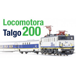 Locomotora eléctrica  RENFE clase 269.400, decoración «Talgo 200» con franja amarillo, ép. V -Digital sonido. Arnold HN2592S