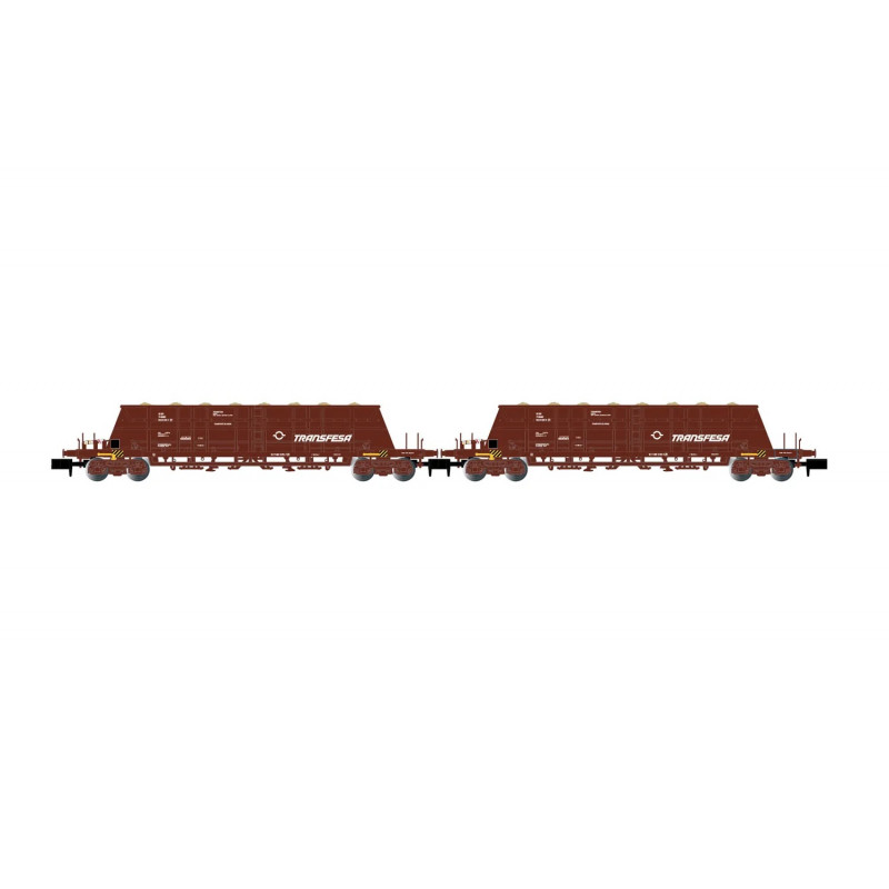 RENFE, 2-unit pack 4-axle hopper wagons Faoos "TRANSFESA", brown livery, ep. IV-V. Arnold HN6617