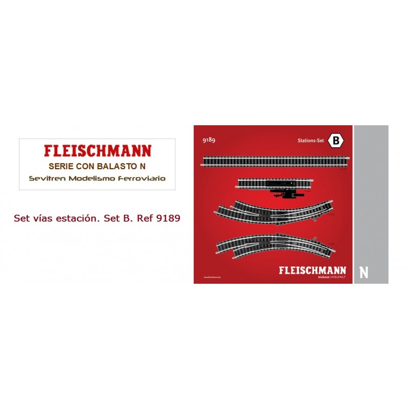 Track pack. Station Set B. Ref 9189 (Fleischmann N)