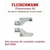 Track feed clips, 2 x single pole. Ref 9400 (Fleischmann N)