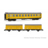 RENFE, set de 3 unidades, «Tren Taller Granada», dec.amarillo, 1 coche 5000 y 2 vagones cerrados J2, èp. V - Arnold HN4456