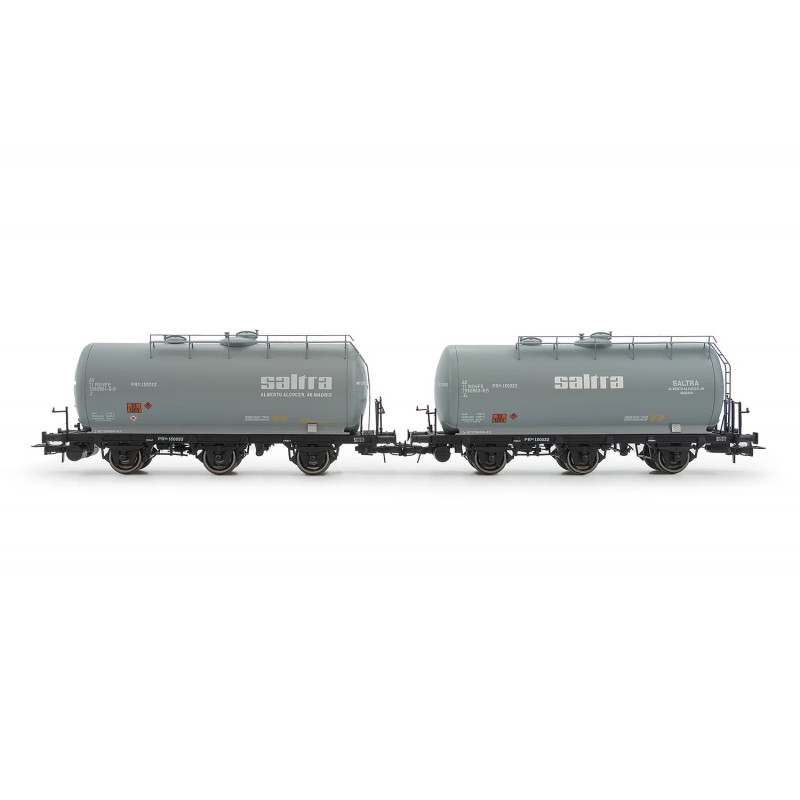 RENFE, 2-unit set 3-axle tank wagon, Saltra livery, ep. IV. Electrotren HE6051