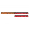 Eurocity "Mozart", Sets: Coche 1º ÖBB,  3 coches 2º ÖBB, coche 1º  SNCF y restaurante DB,  ép. IV-V. Arnold HN4390-HN4391