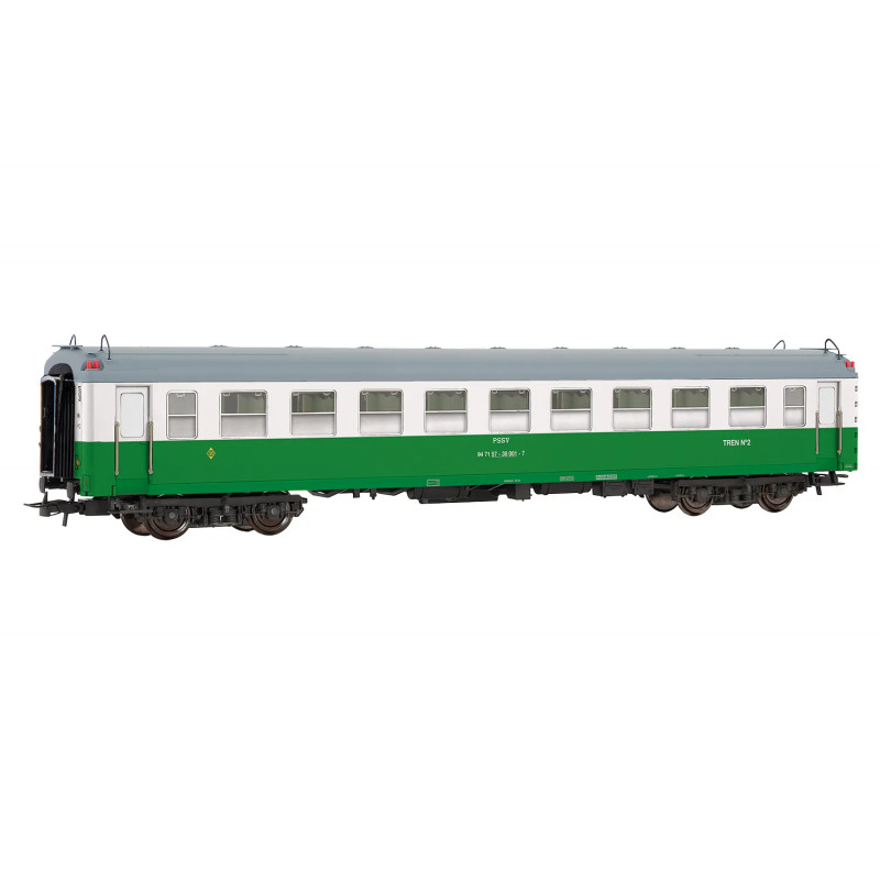 RENFE, PSSV coach, "Herbicida" green-white livery, ep. VI. Electrotren HE4032