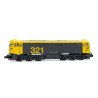 RENFE, locomotora diesel 321-025, con quitanieves, decoración amarillo-gris, ép. V - Arnold HN2632