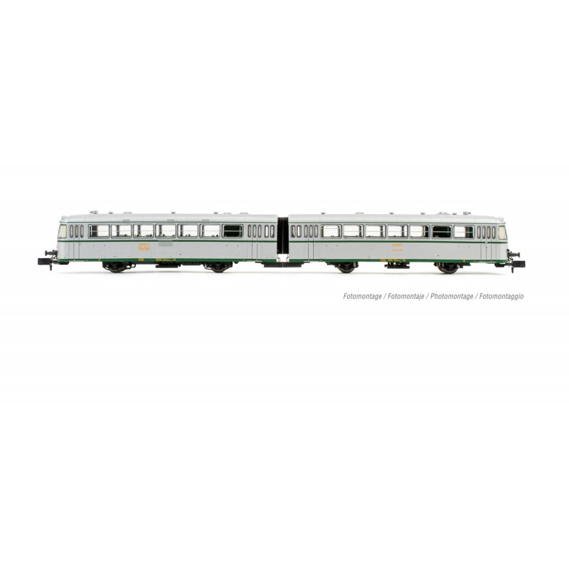 RENFE, 2-unit diesel railcar 591.500, silver livery with UIC markings, ep. IV, - Arnold HN2351