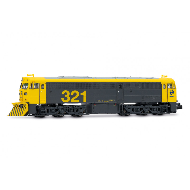 RENFE, diesel locomotive 321, with snow-plough, yellow-grey livery with yellow numbers, ep. V - Arnold HN2632S DCC sound