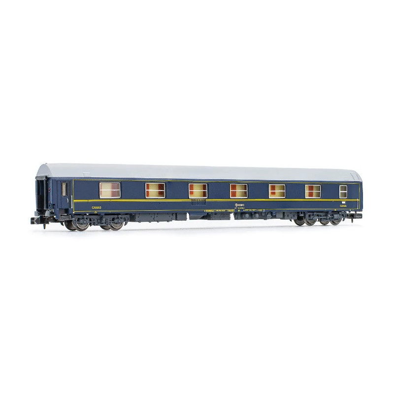 RENFE, coche cama T2, decoración azul, ép. V  Arnold HN4345-3