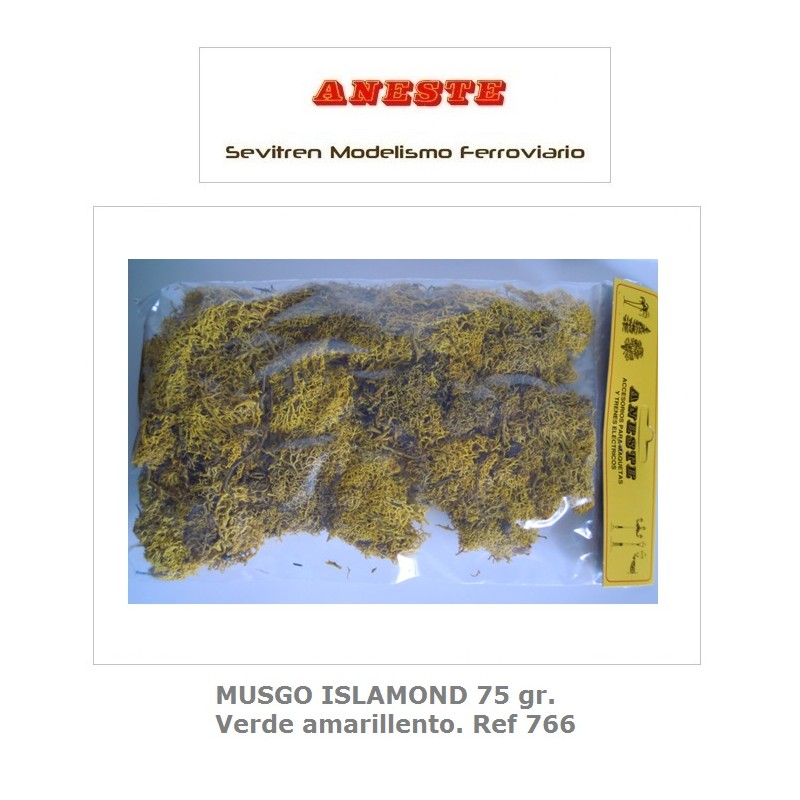 NATURAL MOSS ISLAMOND 75 gr. Yellowish green. Aneste- Ref 766