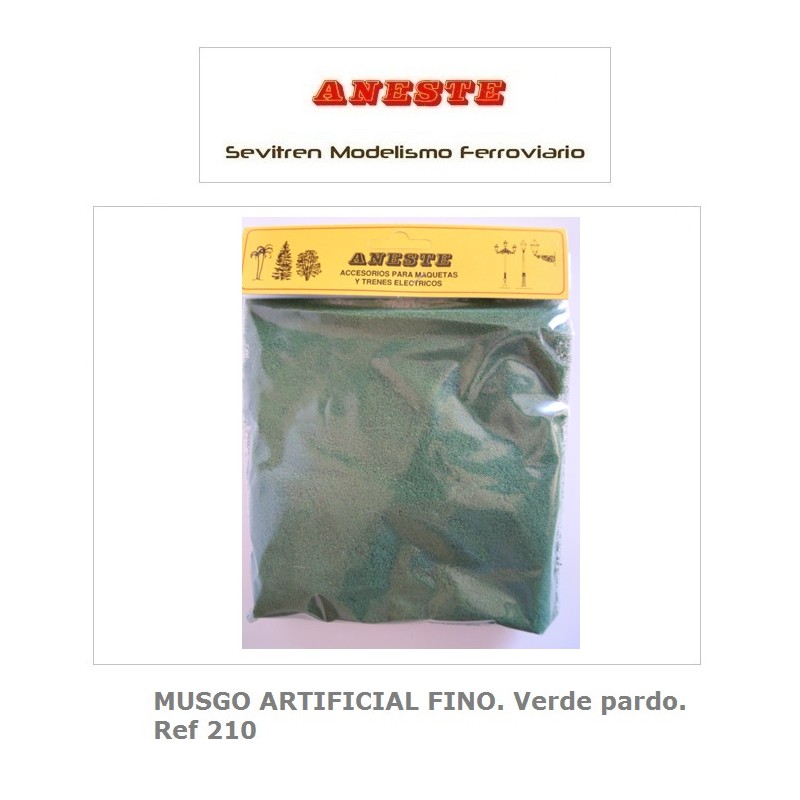 FINE ARTIFICIAL MOSS. Brown green. Aneste- Ref 210