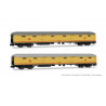 RENFE, 2-unit set of postal van, DGCT-2 + DGCT-10, in yellow livery, ep. IV. Arnold HN4506