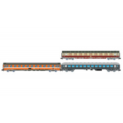 FS/DB, 3-unit pack “Alpen-Express” Rome – Munich,1x Awmz, 1xEurofima 2nd class + 1x UIC-X . ep. IV  Arnold HN4468