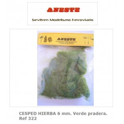 CESPED HIERBA 6 mm. Verde pradera. Aneste - Ref 322