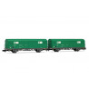 RENFE, 2-unit set of JPD wagons "TEM", green livery, ep. V- Arnold HN6703