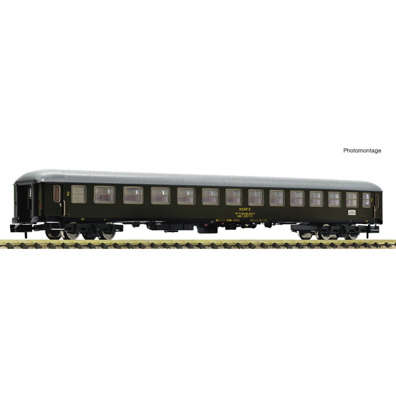 RENFE. Coche viajeros 2º clase serie 8000. UIC-X BB-8573 Ép IV - Fleischmann 863902