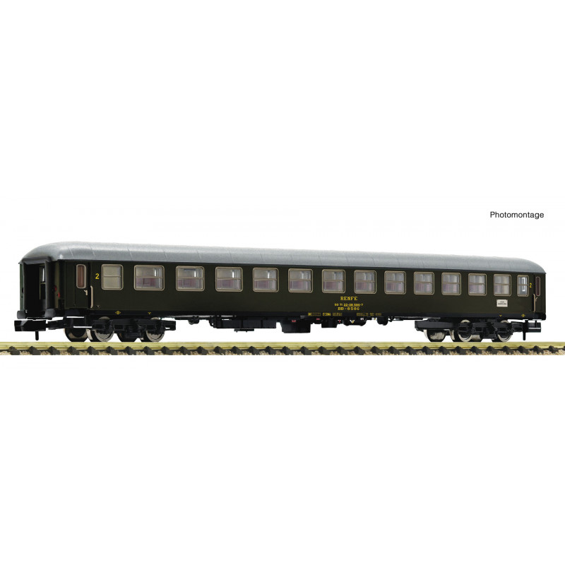 RENFE. Coche viajeros 2º clase serie 8000. UIC-X BB-8586 Ép IV - Fleischmann 863903